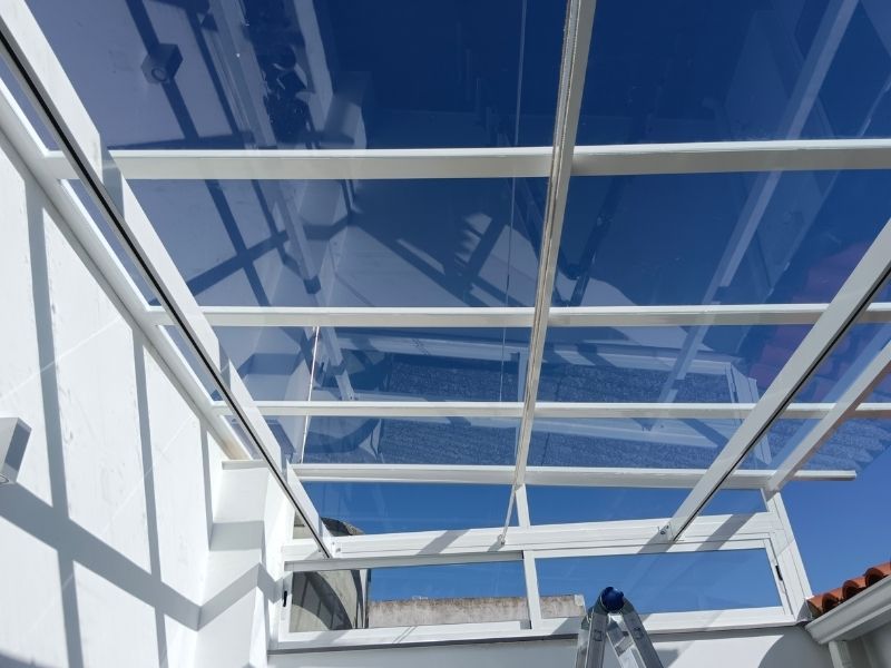 instalación de techos de cristal